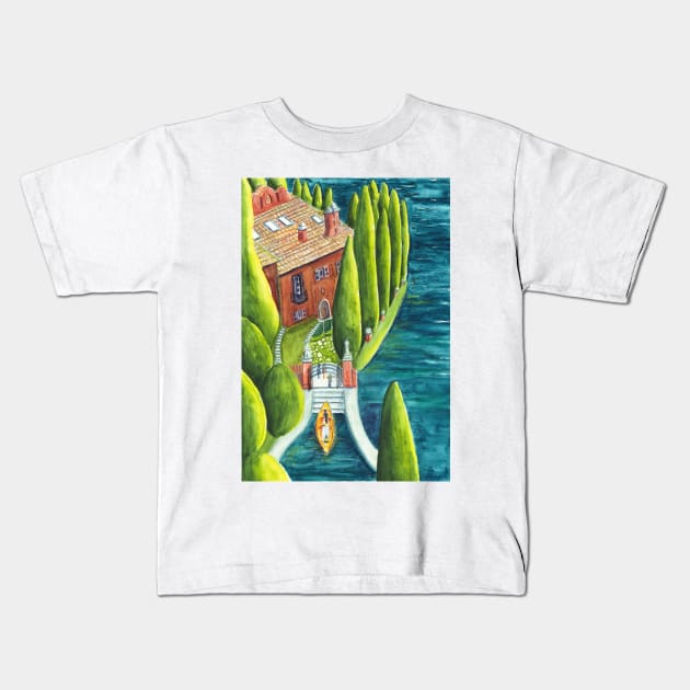 The Visit: Lake Como 5 Kids T-Shirt by WaterGardens